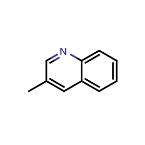 Chemical structure of 3-Methylquinoline , CAS 612-58-8, AChemBlock U102852