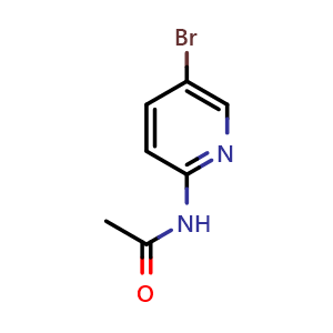Chemical structure of 2-Acetylamino-5-bromopyridine , CAS 7169-97-3, AChemBlock U102856