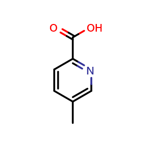 Chemical structure of 5-Methylpyridine-2-carboxylic acid , CAS 4434-13-3, AChemBlock U102873