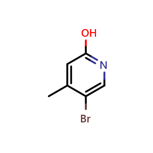Chemical structure of 5-Bromo-2-hydroxy-4-methylpyridine , CAS 164513-38-6, AChemBlock U102879