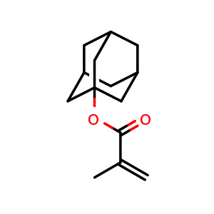 Chemical structure of 1-Adamantyl 2-methylacrylate , CAS 16887-36-8, AChemBlock U102908