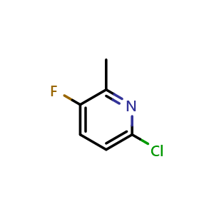 Chemical structure of 6-Chloro-3-fluoro-2-methylpyridine , CAS 884494-78-4, AChemBlock U102914