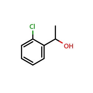 Chemical structure of 1-(2-Chlorophenyl)ethan-1-ol , CAS 13524-04-4, AChemBlock U102924