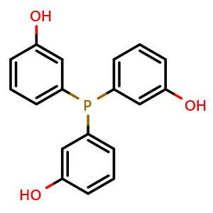 Chemical structure of Tris-(3-hydroxy-phenyl)-phosphin , CAS 98511-64-9, AChemBlock U102931