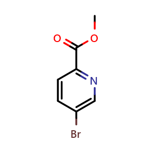 Chemical structure of Methyl 5-bromopyridine-2-carboxylate , CAS 29682-15-3, AChemBlock U102934
