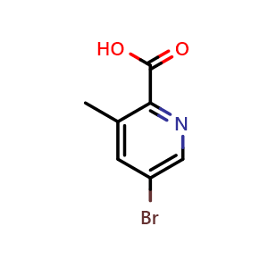 Chemical structure of 5-Bromo-3-methylpyridine-2-carboxylic acid , CAS 886365-43-1, AChemBlock U102935