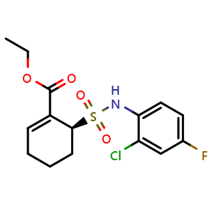 (S)-Ethyl 6-(N-(2-chloro-4-fluorophenyl)sulfamoyl)cyclohex-1-enecarboxylate