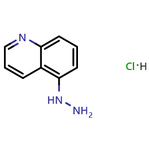 Chemical structure of 5-Hydrazinylquinoline hydrochloride , CAS 120209-21-4, AChemBlock U102961