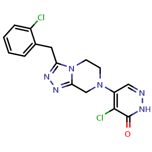 4-Chloro-5-(3-(2-chlorobenzyl)-5,6-dihydro-[1,2,4]triazolo[4,3-a]pyrazin-7(8H)-yl)pyridazin-3(2H)-one