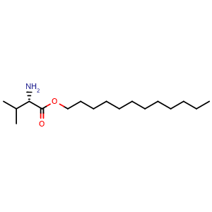 Chemical structure of (S)-dodecyl 2-amino-3-methylbutanoate , CAS 52207-50-8, AChemBlock U102989