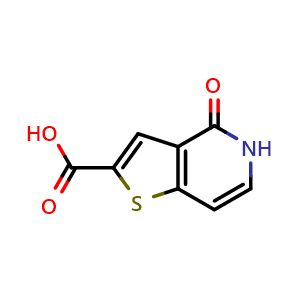 Chemical structure of 4-Oxo-4,5-dihydrothieno[3,2-c]pyridine-2-carboxylic acid , CAS 1360929-58-3, AChemBlock U102994