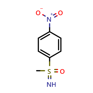 Chemical structure of Imino(methyl)(4-nitrophenyl)-l6-sulfanone , CAS 22133-01-3, AChemBlock U103019