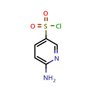 Chemical structure of 6-Aminopyridine-3-sulfonyl chloride , CAS 289483-92-7, AChemBlock U103021
