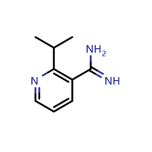Chemical structure of 2-Isopropylnicotinimidamide , CAS 1256823-38-7, AChemBlock U103022