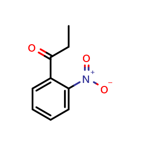 Chemical structure of 1-(2-Nitrophenyl)propan-1-one , CAS 17408-15-0, AChemBlock U103075