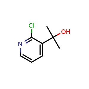 Chemical structure of 2-(2-Chloropyridin-3-yl)propan-2-ol , CAS 267003-35-0, AChemBlock U103076
