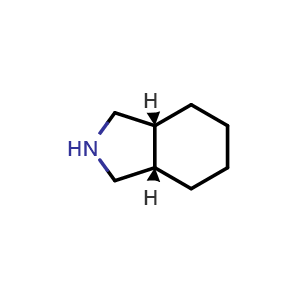 Chemical structure of Cis-octahydroisoindole , CAS 1470-99-1, AChemBlock U103081
