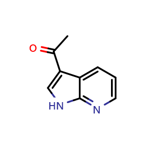 Chemical structure of 3-Acetyl-7-azaindole , CAS 83393-46-8, AChemBlock U103084