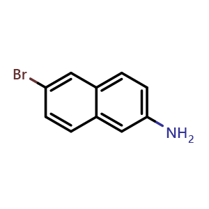 Chemical structure of 6-Bromonaphthalen-2-amine , CAS 7499-66-3, AChemBlock U103085