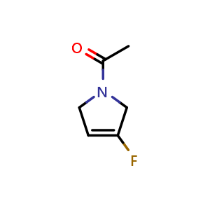 Chemical structure of 1-(3-Fluoro-2H-pyrrol-1(5H)-yl)ethanone , CAS 2665662-73-5, AChemBlock U103094