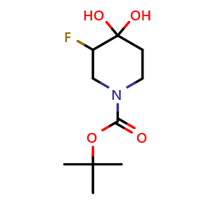 Tert-butyl 3-fluoro-4,4-dihydroxypiperidine-1-carboxylate
