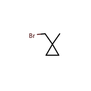 Chemical structure of 1-(Bromomethyl)-1-methyl-cyclopropane in THF solution(20%wt) , CAS 42082-19-9, AChemBlock U103138