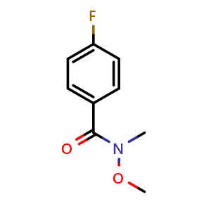 Chemical structure of 4-Fluoro-N-methoxy-N-methylbenzamide , CAS 116332-54-8, AChemBlock U103153