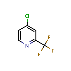 Chemical structure of 4-Chloro-2-(trifluoromethyl)pyridine , CAS 131748-14-6, AChemBlock U103155