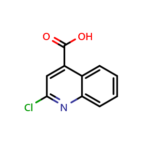 Chemical structure of 2-Chloroquinoline-4-carboxylic acid , CAS 5467-57-2, AChemBlock U103163