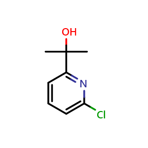 Chemical structure of 6-Chloro-a,a-dimethyl-2-pyridinemethanol , CAS 40472-97-7, AChemBlock U103168