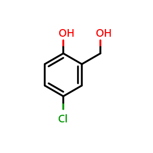 Chemical structure of 5-Chloro-2-hydroxybenzyl alcohol , CAS 5330-38-1, AChemBlock U103170