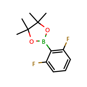 Chemical structure of 2-(2,6-Difluorophenyl)-4,4,5,5-tetramethyl-1,3,2-dioxaborolane , CAS 269409-70-3, AChemBlock U103194