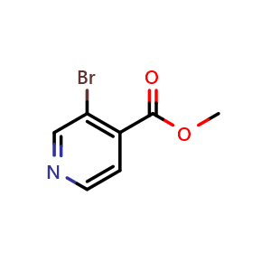 Chemical structure of Methyl 3-bromopyridine-4-carboxylate , CAS 59786-31-1, AChemBlock U103231