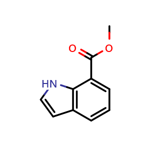 Chemical structure of Methyl 1H-indole-7-carboxylate , CAS 93247-78-0, AChemBlock U103237