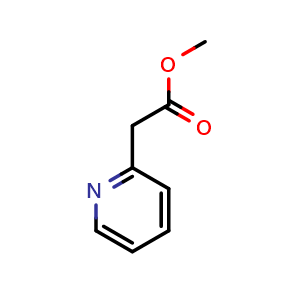 Chemical structure of Methyl 2-(pyridin-2-yl)acetate , CAS 1658-42-0, AChemBlock U103239