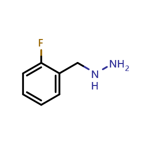 Chemical structure of [(2-Fluorophenyl)methyl]hydrazine , CAS 51859-98-4, AChemBlock U103256