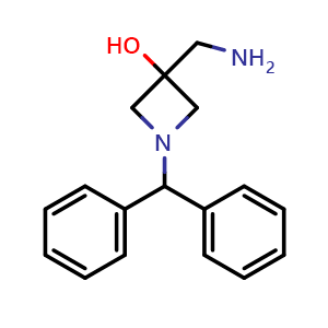 Chemical structure of 3-(Aminomethyl)-1-benzhydryl-azetidin-3-ol , CAS 151097-26-6, AChemBlock U103267