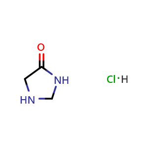 Chemical structure of Imidazolidin-4-one hydrochloride , CAS 1373253-20-3, AChemBlock U103299
