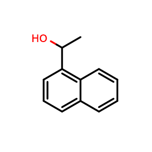Chemical structure of 1-(Naphthalen-1-yl)ethanol , CAS 1517-72-2, AChemBlock U103315