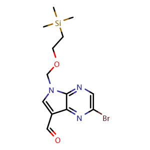 2-Bromo-5-((2-(trimethylsilyl)ethoxy)methyl)-5H-pyrrolo[2,3-b]pyrazine-7-carbaldehyde