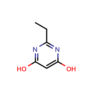 Chemical structure of 2-Ethyl-4,6-dihydroxypyrimidine , CAS 3709-98-6, AChemBlock U103329