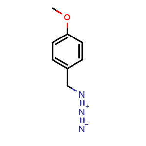 Chemical structure of 4-Methoxybenzylazide , CAS 70978-37-9, AChemBlock U103337