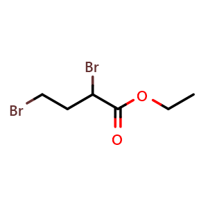 Chemical structure of Ethyl 2,4-dibromobutanoate , CAS 36847-51-5, AChemBlock U103345