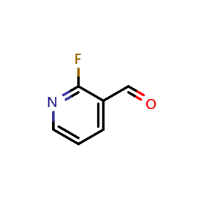 Chemical structure of 2-Fluoropyridine-3-carboxaldehyde , CAS 36404-90-7, AChemBlock U103371