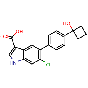 Chemical structure of PF-06409577 , CAS 1467057-23-3, AChemBlock U103396