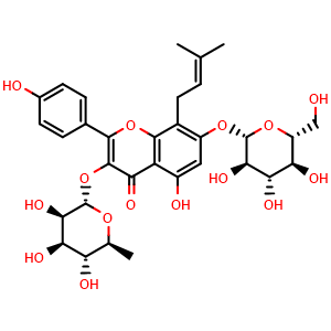 Chemical structure of Epimedoside A , CAS 39012-04-9, AChemBlock U103415