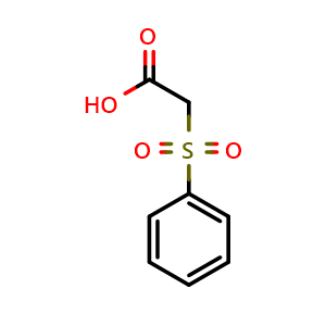 Chemical structure of 2-(Phenylsulfonyl)acetic acid , CAS 3959-23-7, AChemBlock U103423