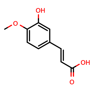 Chemical structure of Isoferulic acid , CAS 537-73-5, AChemBlock U103424