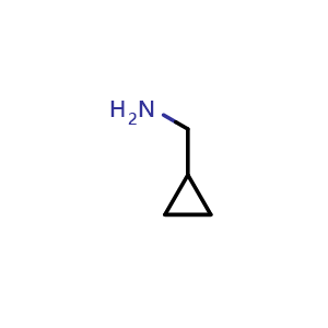 Chemical structure of Cyclopropylmethanamine , CAS 2516-47-4, AChemBlock U103443