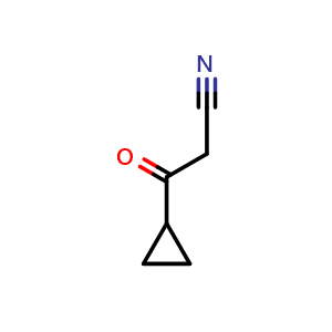 Chemical structure of 3-Cyclopropyl-3-oxopropanenitrile , CAS 118431-88-2, AChemBlock U103445